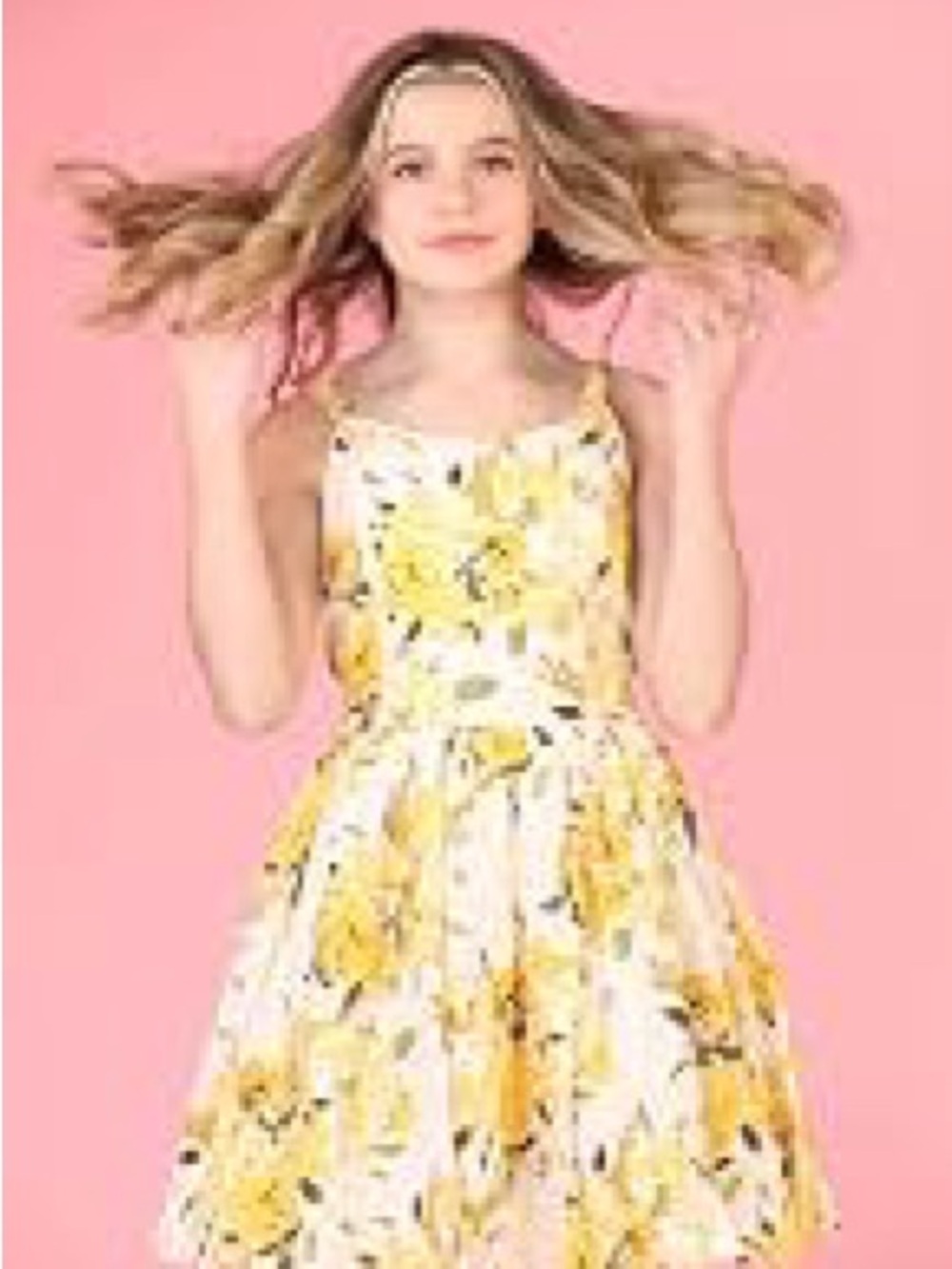 Zunie Girls Yellow Floral Sundress 12